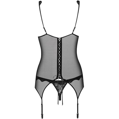 Obsessive Emperita Corset & Thong Black S/M Cijene