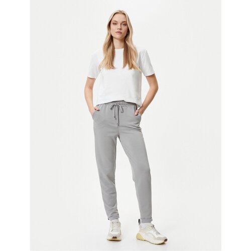 Koton Jogger Trousers with Lace Waist and Pocket Modal Blend Slike