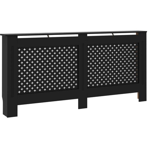 VidaXL pokrov za radijator crni 172 x 19 x 81 cm mdf Slike