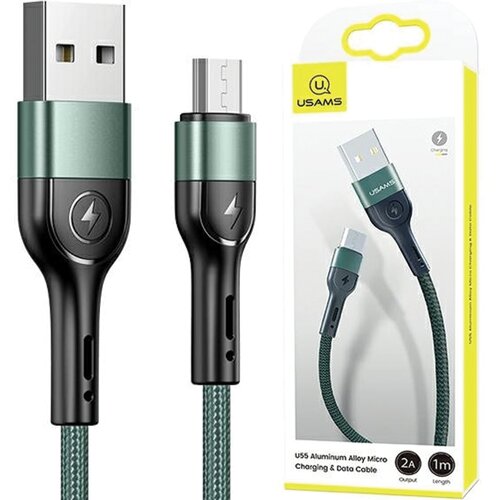 Usams PLETENI KABEL U55 2A MICRO USB ZELEN 1M ZA TELEFONE, (21980450) Cene