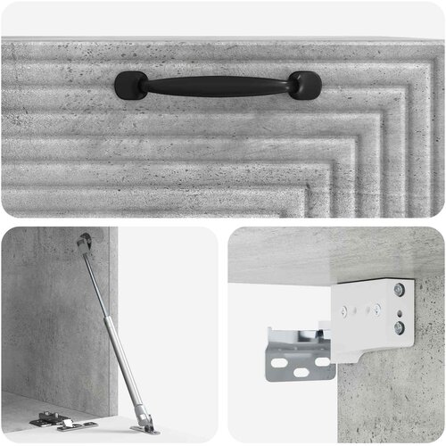  ormar za zid Zidne Betonska siva 59,5 x 41 x 30 cm Slike