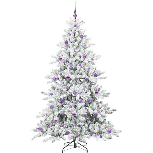  Umjetno božićno drvce s nogom with LEDs s stalakom 210cm PVC Slike