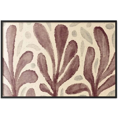  Plakat Leaves and Spots - large trembling shapes inspired by Matisse 90x60 Crni okvir Cijene