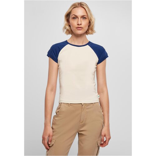 UC Ladies Ladies Organic Stretch Short Retro Baseball Tee whitesand/spaceblue Slike