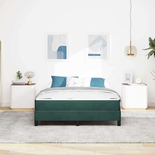  Box spring krevet Tamnozelena 160 x 220 cm tkanina Slike