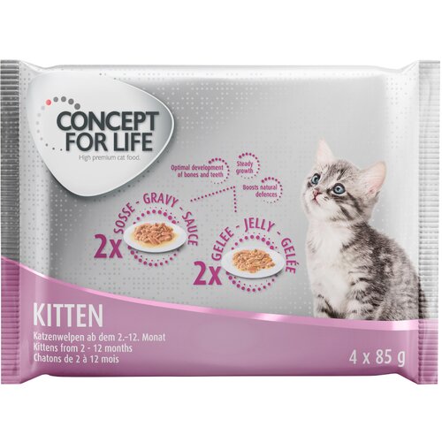 Concept for Life probna pakiranja - 4 x 85 g - Kitten Slike