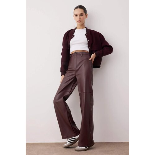 TRENDYOLMILLA ženske pantalone Twoaw26Pl00097, burgundac Slike