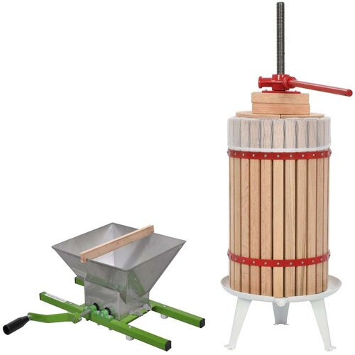  2-dijelni set pre&amp;scaron;e i drobilice za voće i vino Slike