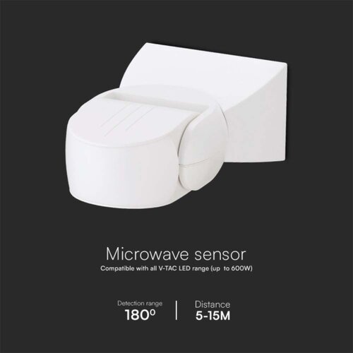  spoljni mikrotalasni senzor pokreta 180&amp;deg; 230V IP65 beo Slike