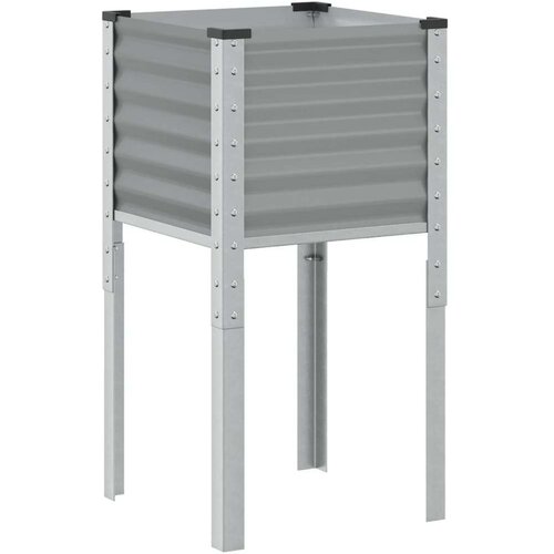 VidaXL Vrtna sadilica siva 45x45x88 cm čelična Slike