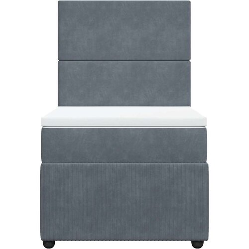 Box spring krevet s madracem tamnosivi 90x190 cm bar&amp;scaron;unasti Slike