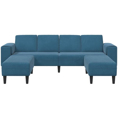  Kauč za dnevni boravak 3 pcs Plava 250 x 188 x 76 cm Slike