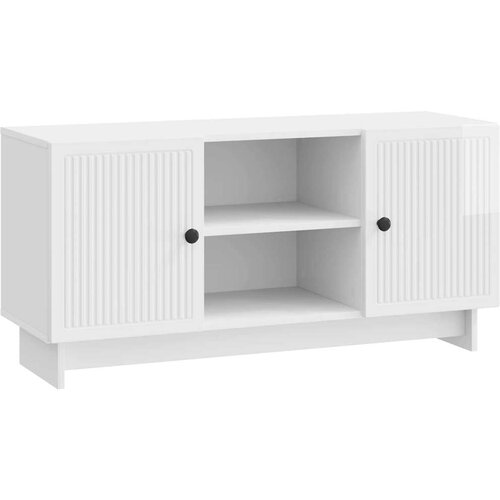 TV omarica Visok sijaj bela 102 x 34,5 x 50 cm Konstruiran les, (5000238918) Cene