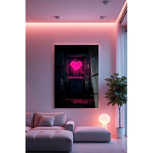 WALLXPERT Hhlneon0038 - Vi&scaron;enamenska Tempered Staklena Slika 70 x 100 cm Cene