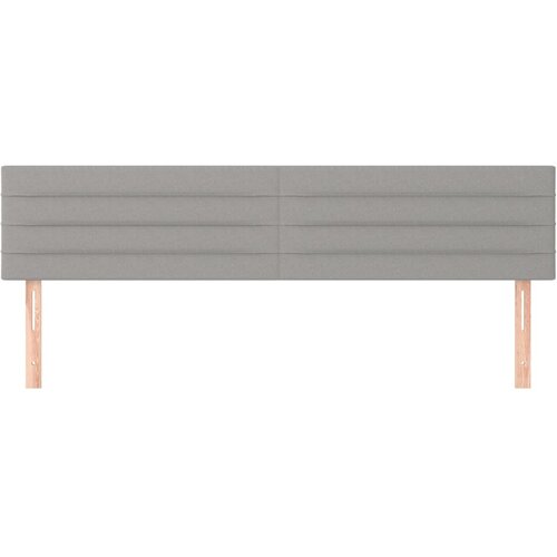  Uzglavlja svjetlosiva 180x5x78/88 cm od tkanine Slike