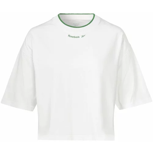 Reebok Sport Funkcionalna majica travnato zelena / bela