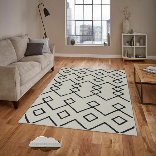 WOOKECE331 BeigeBlack Carpet (160 x 230) Slike