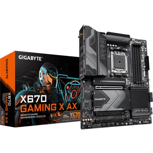 Gigabyte MB X670 Gaming X AX; AM5; 4xDDR5; 4xM.2; 4xSATA 13xUSB; WIFI; ATX Slike