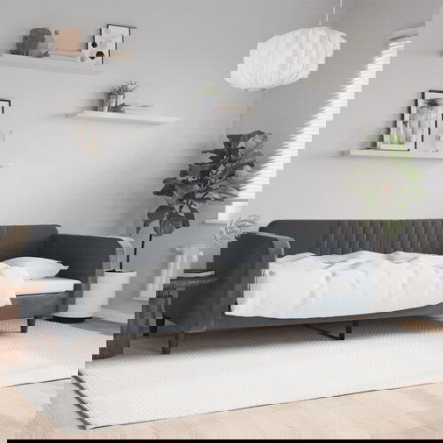 vidaXL Dnevna postelja brez vzmetnice temno siva 90x190 cm žamet Cene