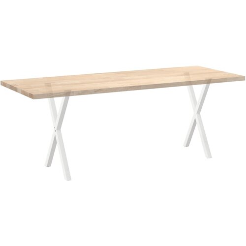  Noge za blagovaonski stol u obliku slova X, 2 kom, bijele, 50 x (72-73) cm, čelik Slike