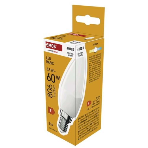  LED žarnica Basic Candle E14 / 8,8 W (60 W) / 806 lm / Nevtralna bela Cene