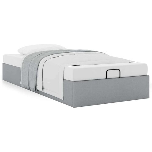 VidaXL okvir za krevet bez madraca svjetlosivi 80x200 cm od tkanine Slike