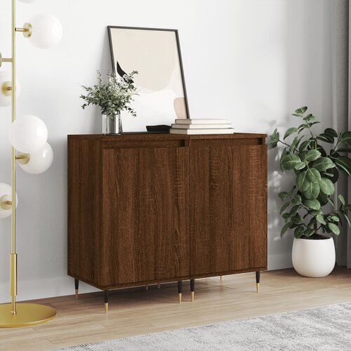 vidaXL Komode 2 kom smeđa boja hrasta 40x35x70 cm konstruirano drvo Cijene