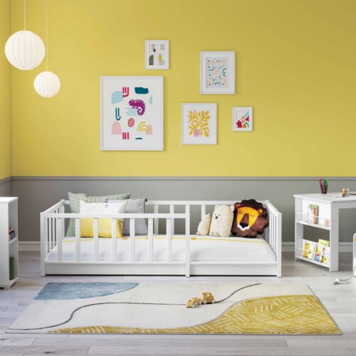 Cilek Montes White krevet sa ogradom (za du&amp;scaron;ek 90x190cm) Slike