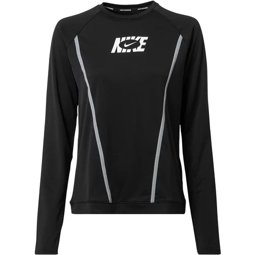 Nike Tehnička sportska majica siva / crna / bijela