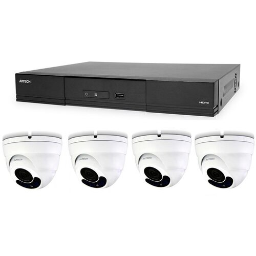 Avtech Komplet kamer 1x NVR AVH2109AX in 4x 2MPX Motorzoom IP Dome kamera DGM2443SVSE + 4x UTP kabel 1x RJ45 - 1x RJ45 Cat5e 15m! Slike