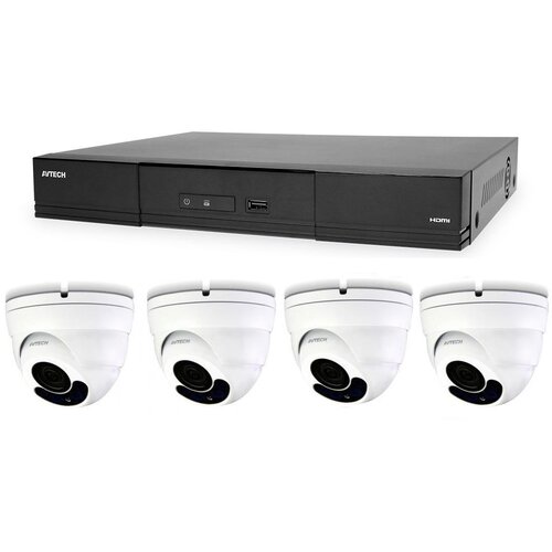 Avtech Komplet kamera 1x NVR AVH2109AX i 4x 2MPX Motorzoom IP Dome kamera DGM2443SVSE + 4x UTP kabel 1x RJ45 - 1x RJ45 Cat5e 15m! Cene