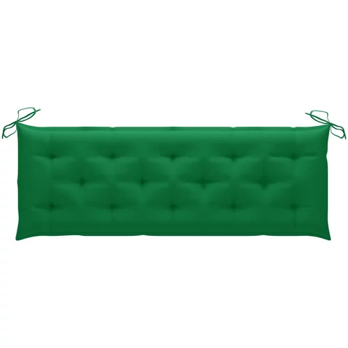 Jastuk za vrtnu klupu zeleni 150 x 50 x 7 cm od tkanine