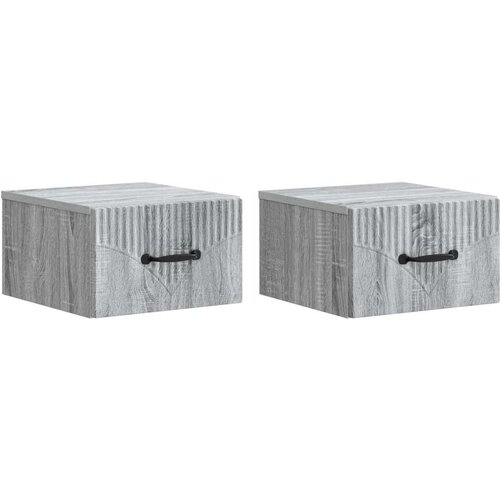  Stenski nočni omarici 2 pcs Siva Sonoma 34,5 x 33 x 20 cm, (5000209646) Cene