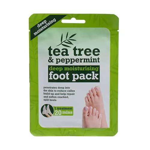 Xpel Tea Tree Tea Tree & Peppermint Deep Moisturising Foot Pack hidratantna njega za stopala 1 kom za žene