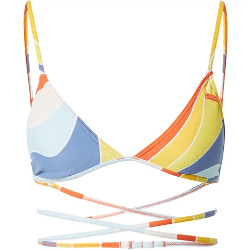 Roxy Bikini zgornji del 'PALM CRUZ' svetlo modra / rumena / majnica / oranžna