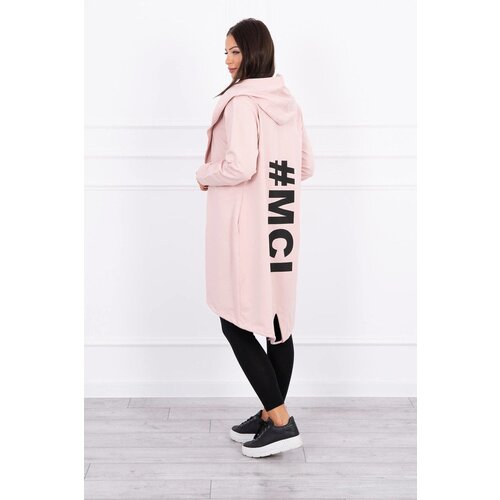 Kesi Cardigan with oversize print dark powder pink Slike