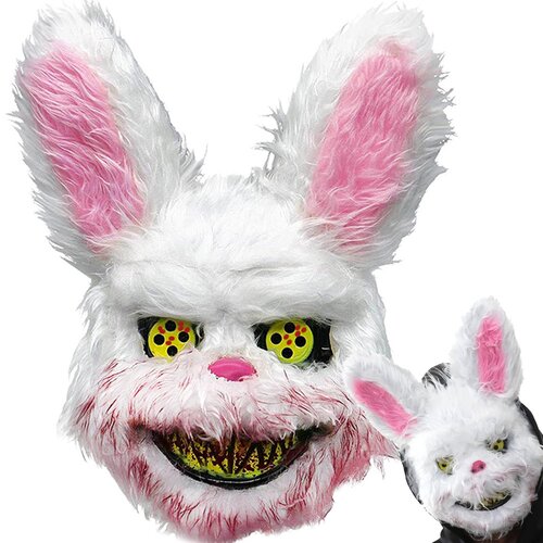  Srhljiva Zajčja Maska za Noč Čarovnic – Psihopatski Zajec - Halloween Cene