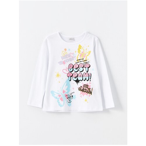 LC Waikiki Crew Neck Printed Long Sleeve Girls' T-Shirt Slike