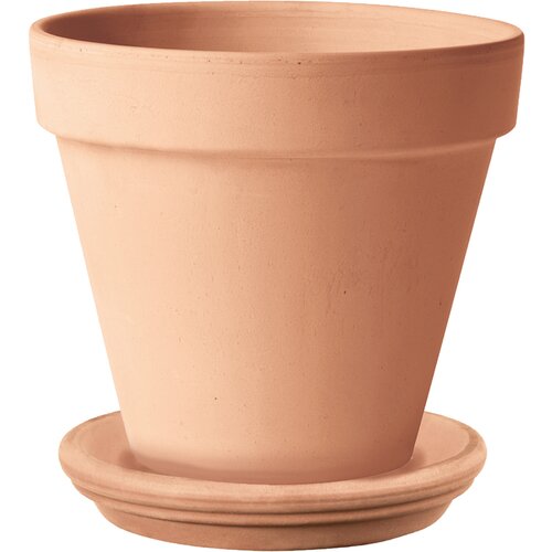 DEROMA Set od 2 terakota saksije 31cm svetle sa podmetačima od 25cm Cene