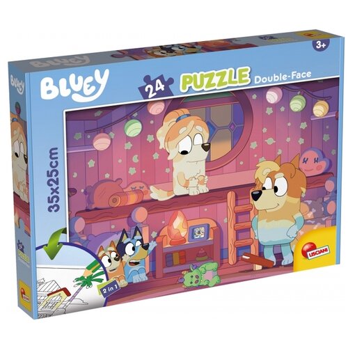 Lisciani Bluey bajka za laku noć 2 u 1, puzzle od 24 dijela i bojanka 35x25 cm - Lisciani Cene