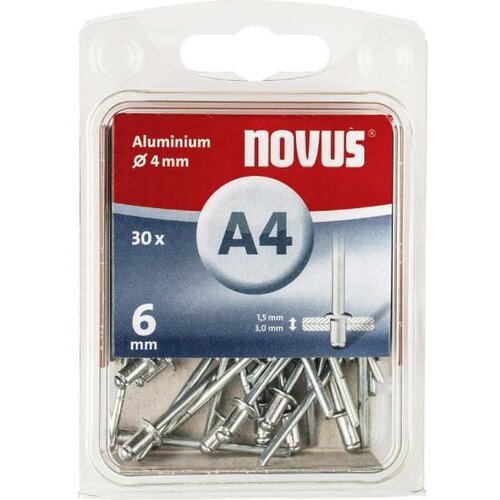 Novus pop nitne aluminijumske A4 x 6mm 30kom Slike