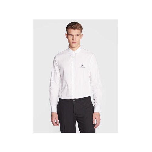 Armani Exchange Srajca 8NZCP2 ZNBJZ 1100 Bela Regular Fit Slike