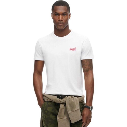 Superdry Bela muška majica SDM1011245A-C1M Cene