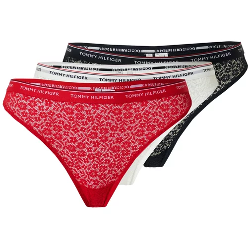 Tommy Hilfiger Underwear Tangice rdeča / črna / bela