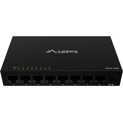 Lanberg DSM1-1008 SWITCH 8X 1GB /S UNMANAGED GIGABIT ETHERNET DESKTOP 12V (METAL CASE) Cijene