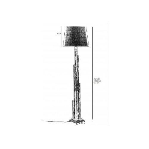 Opviq 534LUN2217 Podna lampa, Crna Slike