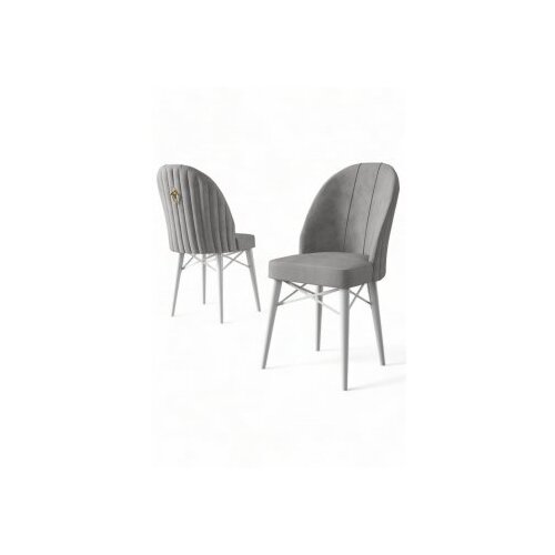 Hanah home set 6 stolica ritim grey white Slike