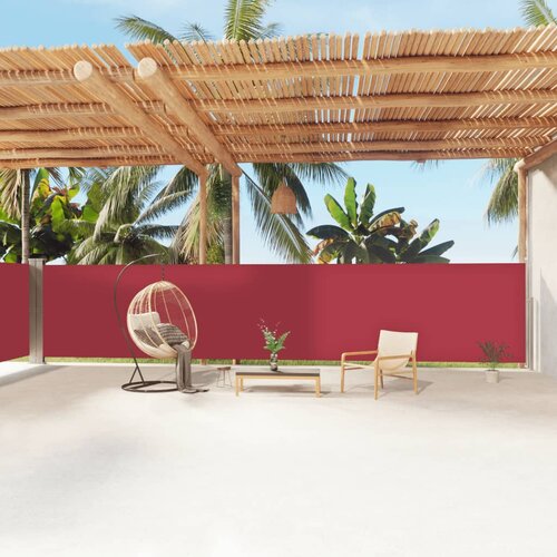 VidaXL Uvlačiva bočna tenda crvena 160 x 1200 cm Slike