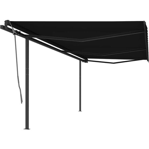  Avtomatsko zložljiva tenda s stebrički 6x3 m antracitna, (20728784) Slike