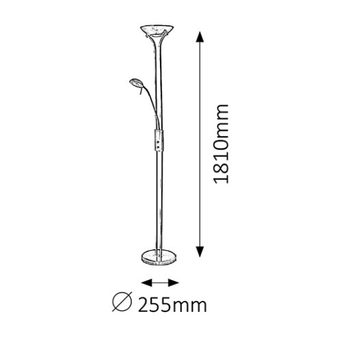 brilagi - prigu&amp;scaron;iva podna lampa scarlett 1xR7s/230W/230V + 1xG9/40W bela Slike
